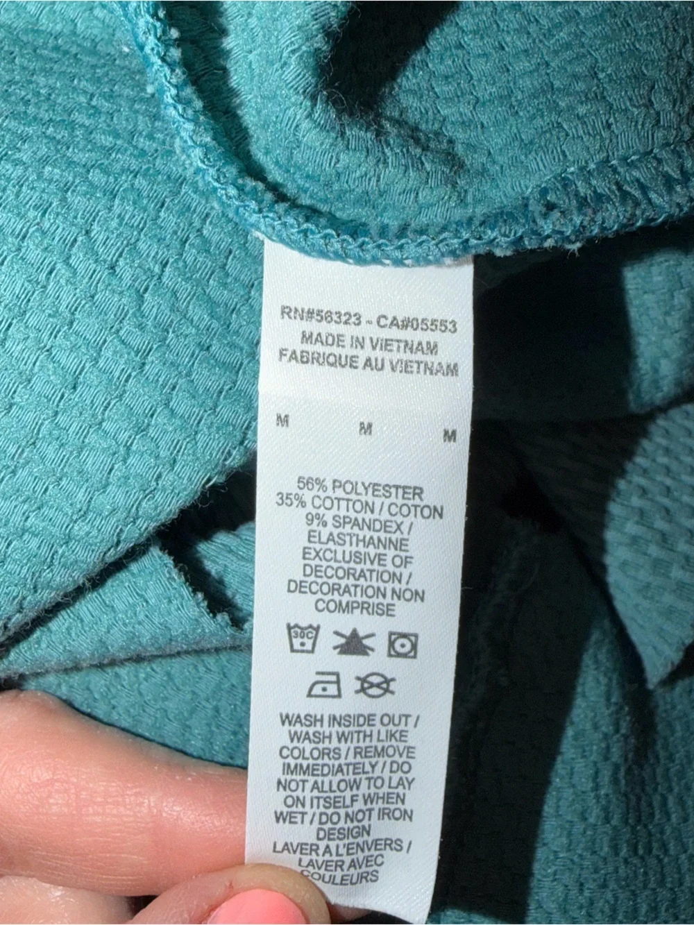 NWOT Nike Women’s Medium Everyday Waffle Knit Crop Top & Legging Pant Set M Teal